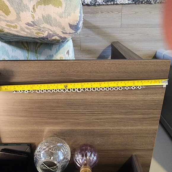 Brushed Frosty Silver-Tone Hammered Circle Chain Chunky Link Adjustable Necklace - Picture 5 of 5